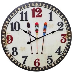 Horloge murale à pile - Métal - 35 cm - Bazar - DE-574617