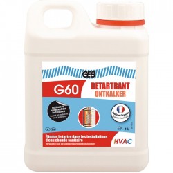 Détartrant pour installations eau chaude sanitaire - G60 - 1 L - GEB - Canalisations / fosses - SI-176226