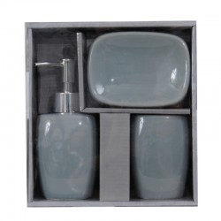 Ensemble 3 accessoires - Classic - Gris - MSV - Accessoires salle de bain - DE-505372