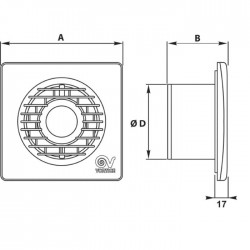 Extracteur d'air temporisé - Punto filo - 150 mm - VORTICE - VMC - Extraction d'air - SI-510032