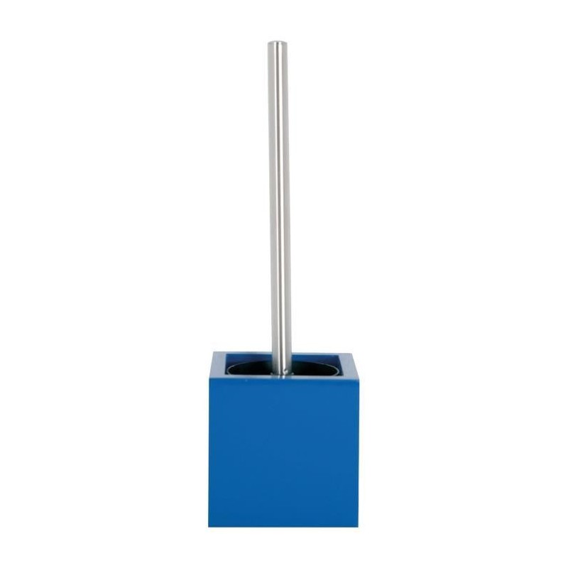 Brosse WC et support - Inox / MDF - Bleu marine - MSV - Accessoires WC - DE-505596