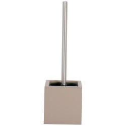 Brosse WC et support - Inox / MDF - Beige - MSV - Accessoires WC - DE-505463