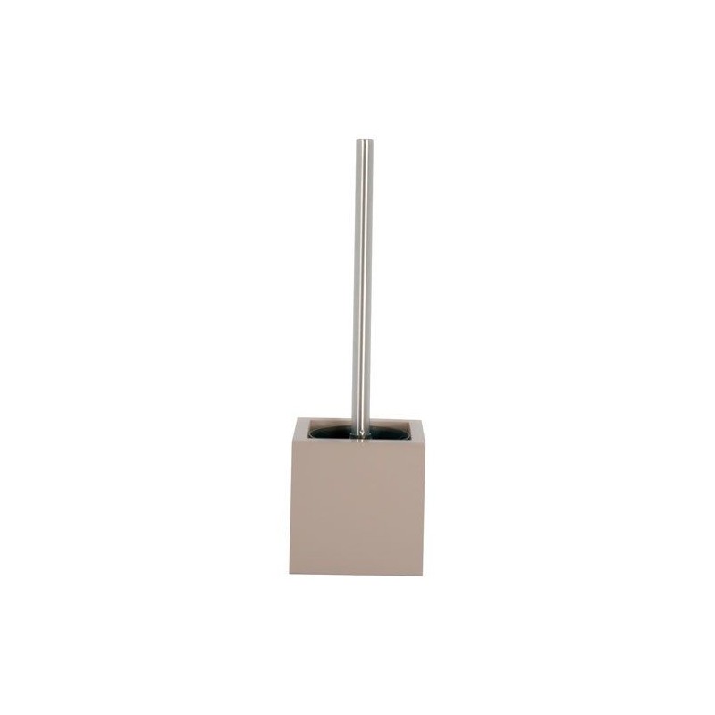 Brosse WC et support - Inox / MDF - Beige - MSV - Accessoires WC - DE-505463