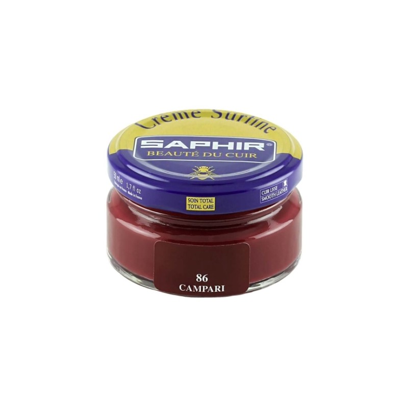 Cirage - Crème surfine - 50 ml - Campari - Saphir - AVEL - Entretien du cuir - DE-570101