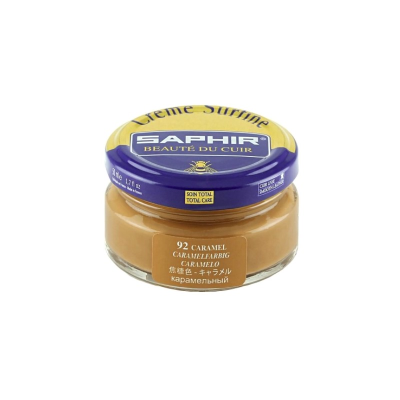 Cirage - Crème surfine - 50 ml - Caramel - Saphir - AVEL - Entretien du cuir - DE-570119