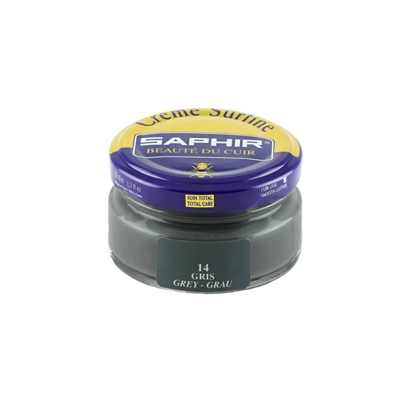 Cirage - Crème surfine - 50 ml - Gris - Saphir - AVEL - Entretien du cuir - DE-527481