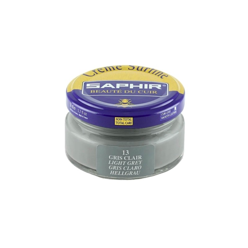 Cirage - Crème surfine - 50 ml - Gris clair - Saphir - AVEL - Entretien du cuir - DE-527465