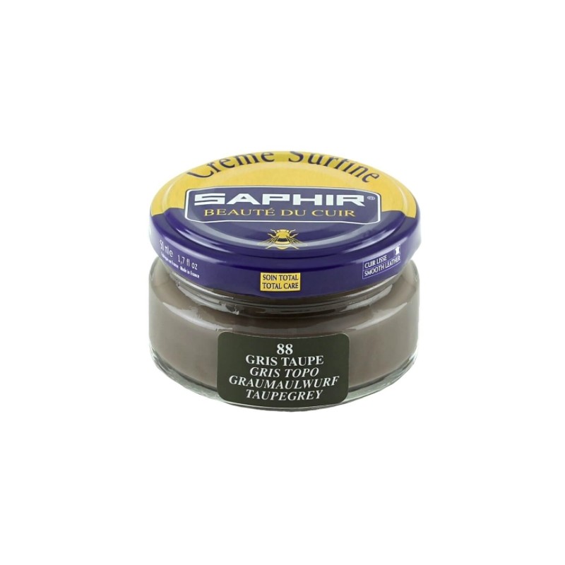 Cirage - Crème surfine - 50 ml - Gris Taupe - Saphir - AVEL - Entretien du cuir - DE-496182