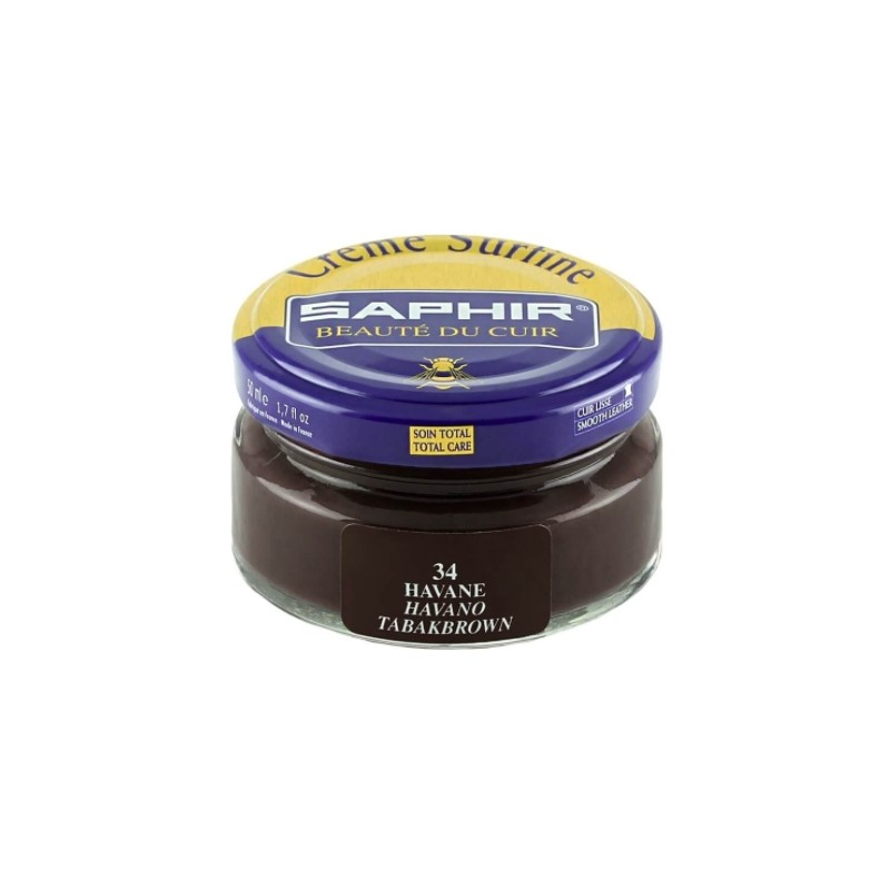 Cirage - Crème surfine - 50 ml - Havane - Saphir - AVEL - Entretien du cuir - DE-336669