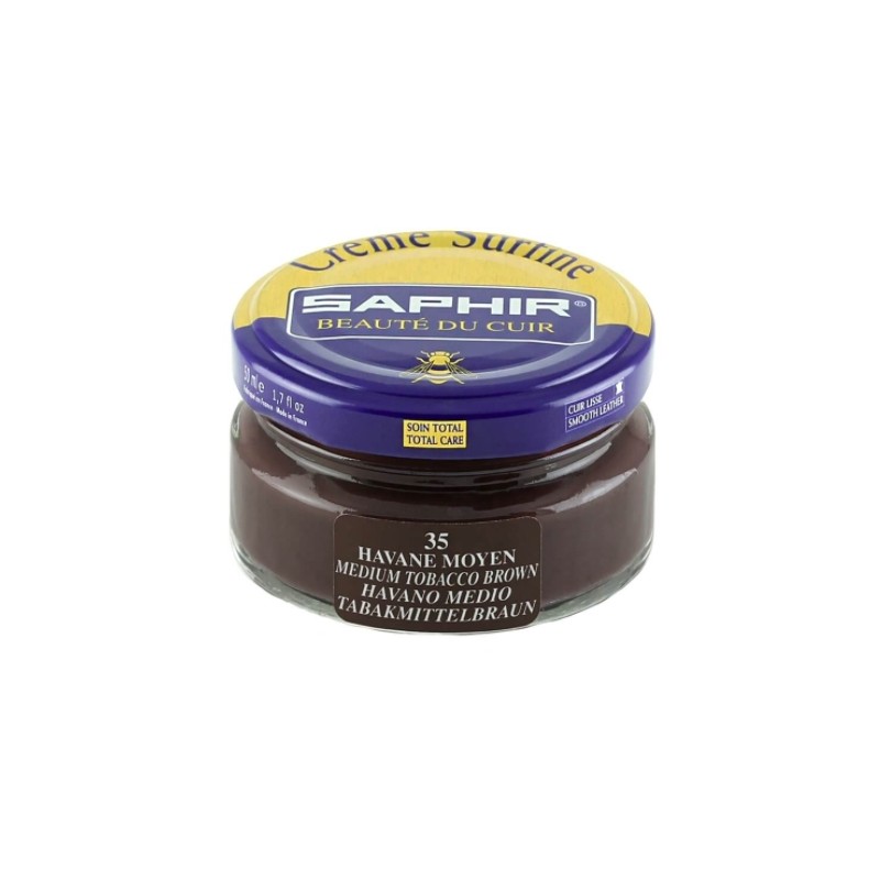 Cirage - Crème surfine - 50 ml - Havane moyen - Saphir - AVEL - Entretien du cuir - DE-527580