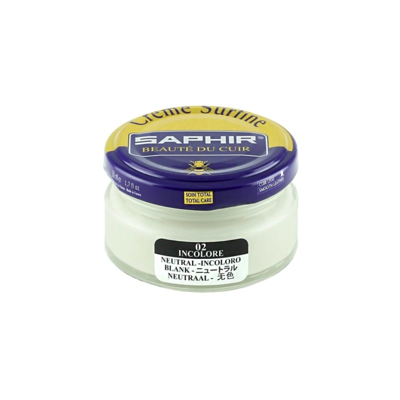 Cirage - Crème surfine - 50 ml - Incolore - Saphir - AVEL - Entretien du cuir - DE-336149