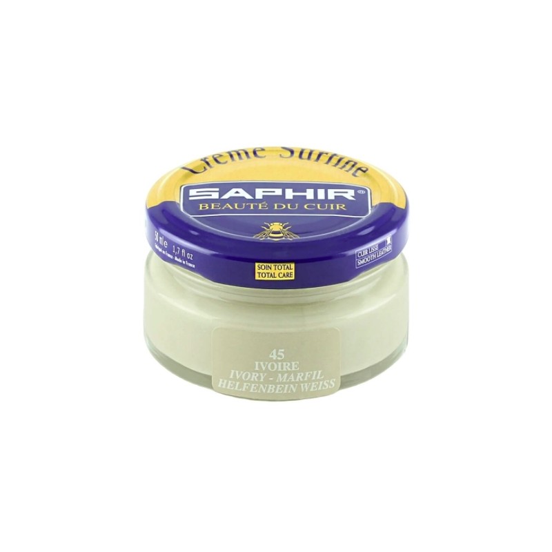 Cirage - Crème surfine - 50 ml - Ivoire - Saphir - AVEL - Entretien du cuir - DE-109918