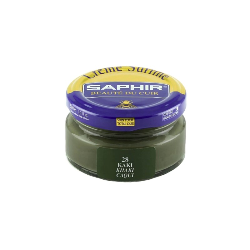 Cirage - Crème surfine - 50 ml - Kaki - Saphir - AVEL - Entretien du cuir - DE-336560