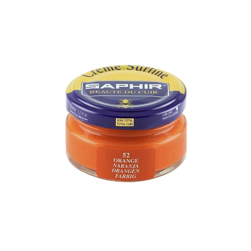 Cirage - Crème surfine - 50 ml - Orange - Saphir - AVEL - Entretien du cuir - DE-570226