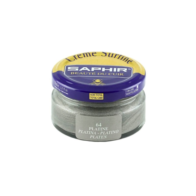 Cirage - Crème surfine - 50 ml - Platine - Saphir - AVEL - Entretien du cuir - DE-570242