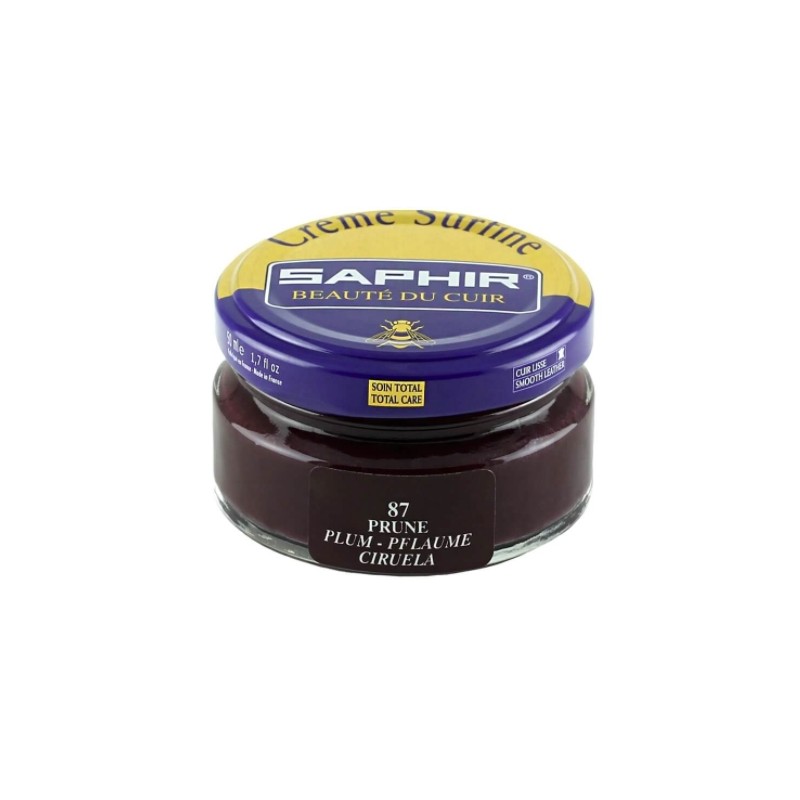 Cirage - Crème surfine - 50 ml - Prune - Saphir - AVEL - Entretien du cuir - DE-570259