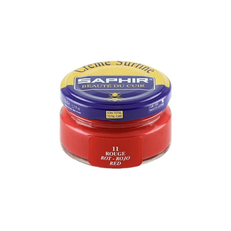 Cirage - Crème surfine - 50 ml - Rouge - Saphir - AVEL - Entretien du cuir - DE-336313