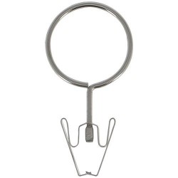 Anneau pince - Nickelé - Lot de 10 - D 22 mm - MOBOIS - Accessoires rideaux - DE-878793