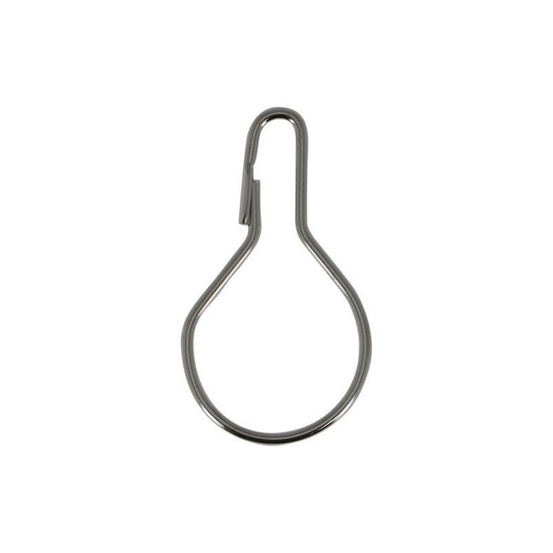 Anneau rideau de douche - Nickelé - Lot de 10 - D 30 mm - MOBOIS - Accessoires rideaux - DE-464347