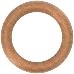 Anneau - Bois - Lot de 10 - D 38 mm - Merisier - MOBOIS - Accessoires rideaux - DE-878181