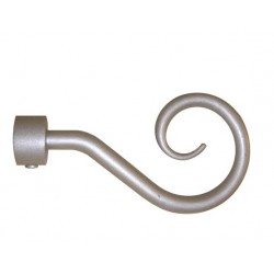 Embout de barre - Métal - Nickel - Crosse - D 20 mm - MOBOIS - Accessoires rideaux - DE-786558