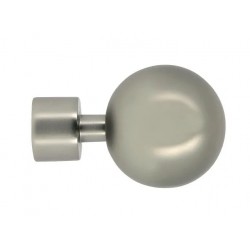 Embout de barre - Métal - Nickel - Boule - D 20 mm - MOBOIS - Accessoires rideaux - DE-512625