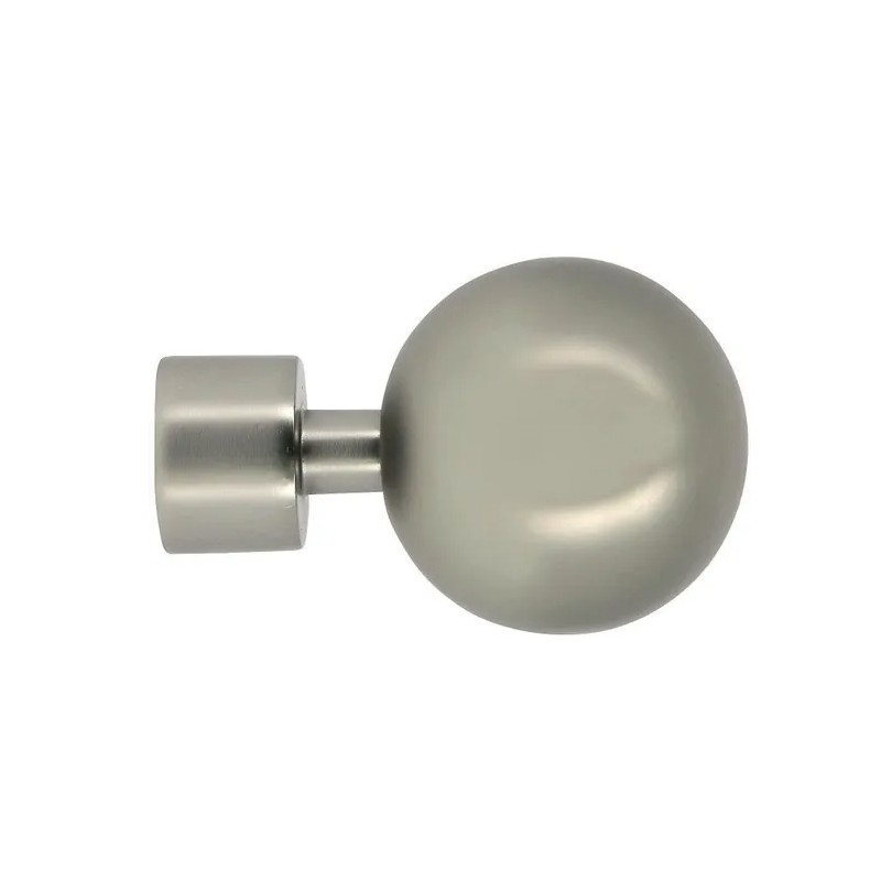 Embout de barre - Métal - Nickel - Boule - D 20 mm - MOBOIS - Accessoires rideaux - DE-512625