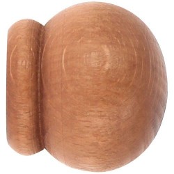 Embout de barre Anglais x 2 - Bois - Merisier - Boule - D 20 mm - MOBOIS - Accessoires rideaux - DE-878017