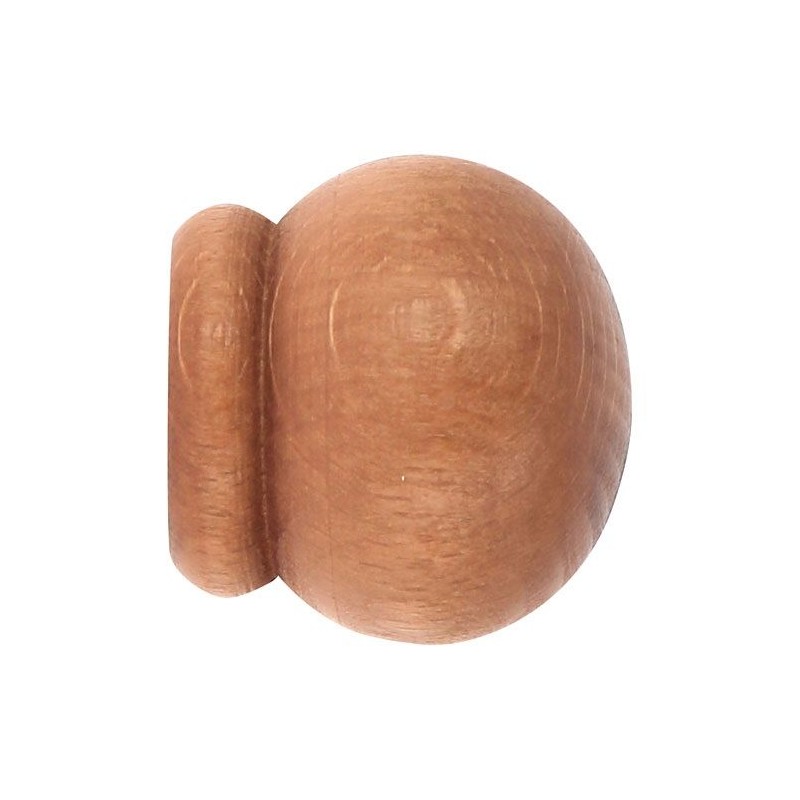 Embout de barre Anglais x 2 - Bois - Merisier - Boule - D 20 mm - MOBOIS - Accessoires rideaux - DE-878017