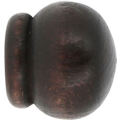 Embout de barre Anglais x 2 - Bois - Noyer - Boule - D 20 mm - MOBOIS - Accessoires rideaux - DE-878025