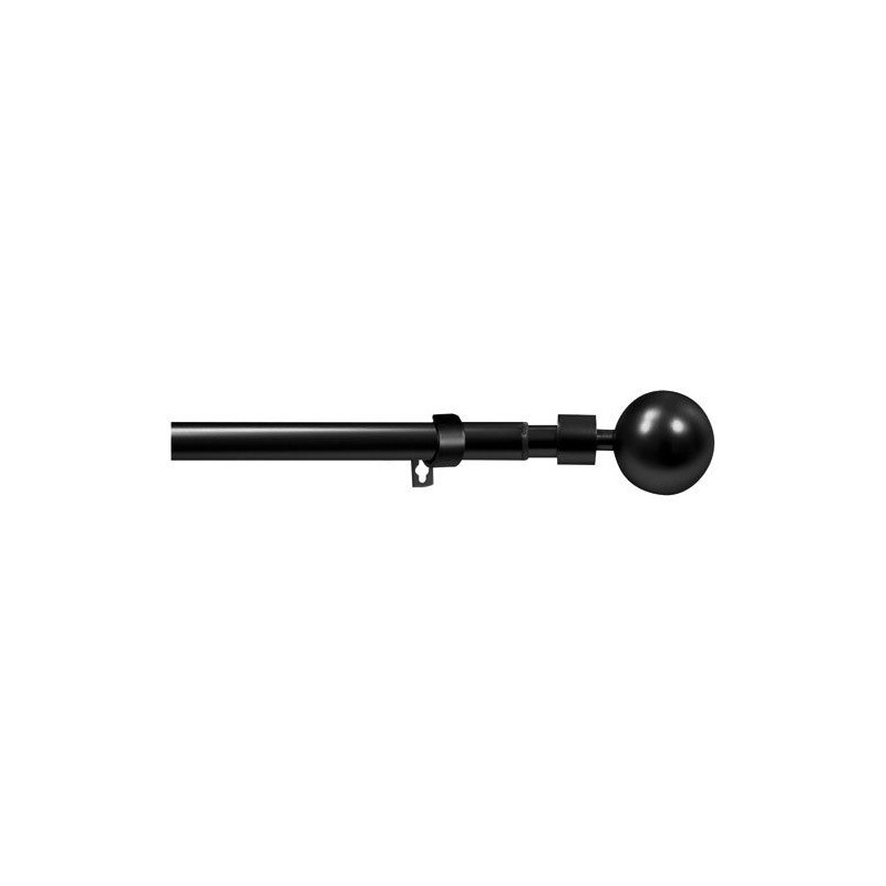 Kit barre extensible - Métal - Noir mat - Orlando - 1.2 / 2.1 m - MOBOIS - Accessoires rideaux - DE-786640