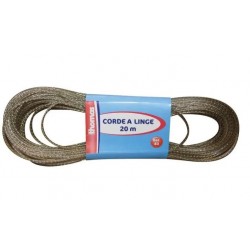 Corde à linge - 20 m - Acier plastifié - Doré - THOMAS - Séchage du linge - DE-543405