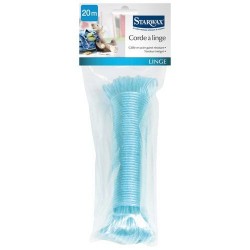 Corde à linge - 20 m - Acier gainé - Bleu - STARWAX - Séchage du linge - DE-735332