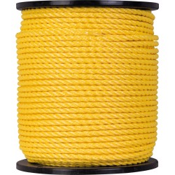 Corde Polypropylène - 3 torons - 160 m / D 8 mm - Jaune - CORDERIES TOURNONAISES - Cordage - BR-085900