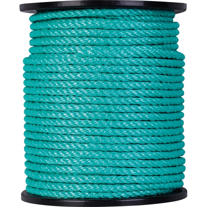 Corde Polypropylène - 4 torons - 100 m / D 10 mm - Vert - CORDERIES TOURNONAISES - Cordage - BR-087121