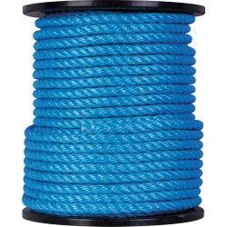 Corde Polypropylène - 4 torons - 65 m / D 12 mm - Bleu - CORDERIES TOURNONAISES - Cordage - BR-087133