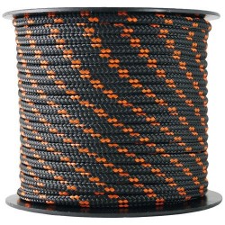 Corde Polypro tressée - 25 m / D. 3 mm - Noir / Orange - CHAPUIS - Cordage - DE-551961