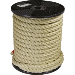 Corde Polypropylène - 4 torons - 27 m / D 18 mm - Havane - CORDERIES TOURNONAISES - Cordage - BR-461507