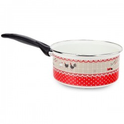 Casserole - Décor Poule - Rouge / beige - 20 cm - BAUMALU - Casserole / Faitout - DE-382359