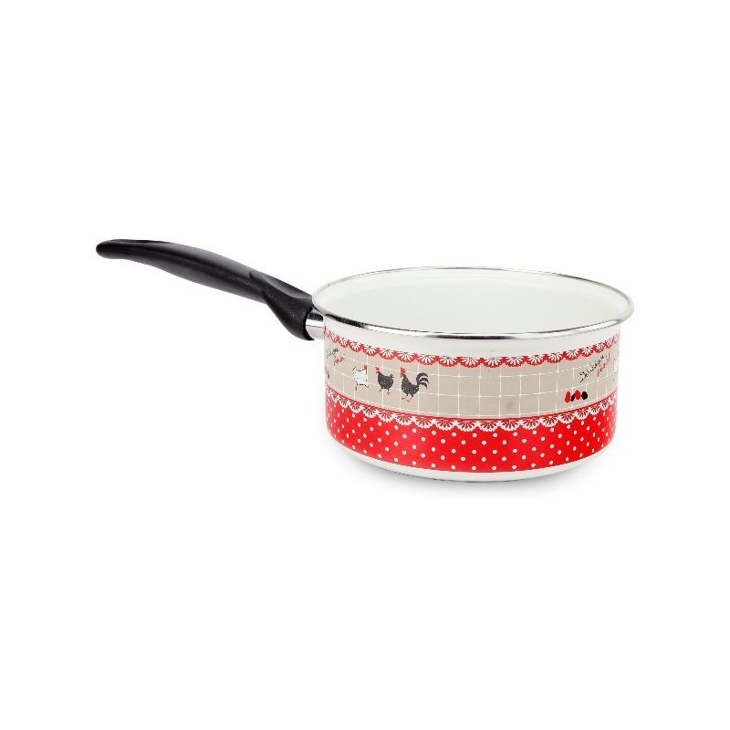 Casserole - Décor Poule - Rouge / beige - 14 cm - BAUMALU - Casserole / Faitout - DE-382382