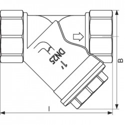 Filtre à tamis en Y - Laiton - Femelle 26 x 34 mm - 1" - ITAP - Clapet anti-retour et filtre à tamis - SI-258026