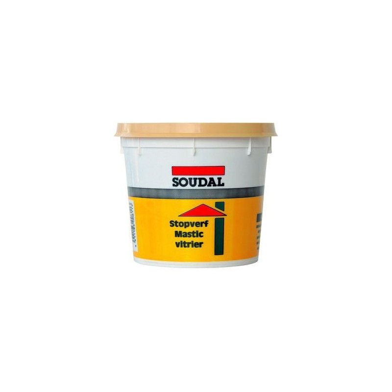 Mastic vitrier à base d'huile de lin - 1 Kg - SOUDAL - Mastic vitrier - BR-396621