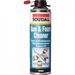 Nettoyant mousse polyuréthanne - Gun & Foamcleaner - 500 ml - SOUDAL - Étanchéité / Isolation - SI-164964