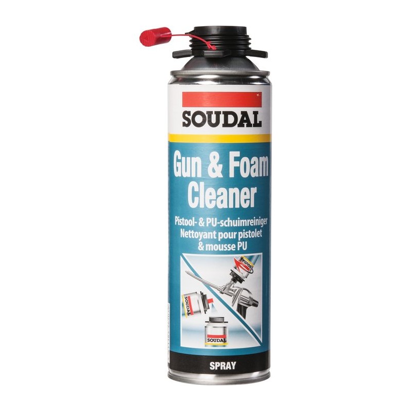 Nettoyant mousse polyuréthanne - Gun & Foamcleaner - 500 ml - SOUDAL - Étanchéité / Isolation - SI-164964