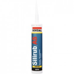 Mastic sanitaire - Silicone acétique - Silirub AS - Blanc - 300 ml - SOUDAL - Mastic sanitaire - SI-164758