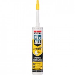 Mastic colle polymère à prise rapide - Fix ALL Turbo - 290 ml - SOUDAL - Mastic de fixation - SI- 396241