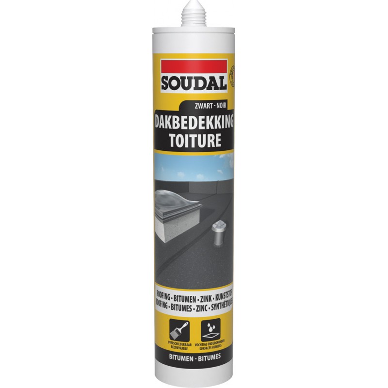 Mastic bitumeuse pour toiture - 310 ml - SOUDAL - Mastic de fixation - SI-164949