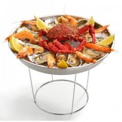 Support pour plateau à fruits de mer - Inox - H. 17 cm - ROGER ORFEVRE - Assiette / plat / plateau / coupelle - DE-589861