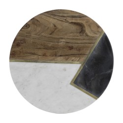 Plateau rond - Eléments - Marbre / Pierre / Bois - 30 cm - TYPHOON - Assiette / plat / plateau / coupelle - DE-553926