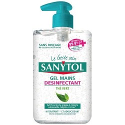 Gel désinfectant mains - Thé Vert - 250 ml - SANYTOL - Hygiène des mains - DE-569377